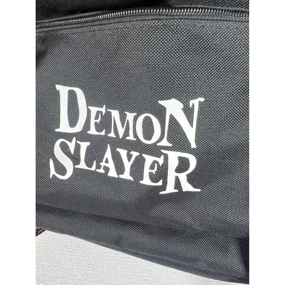 Demon Slayer Anime Backpack Black Pink Muichiro Tokito Laptop Bag Streetwear
